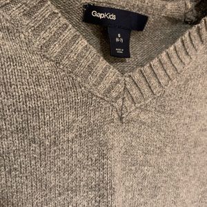 Gap Kids Gray Wool V-Neck Sweater